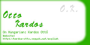 otto kardos business card