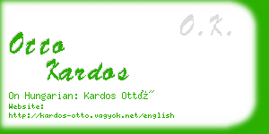 otto kardos business card